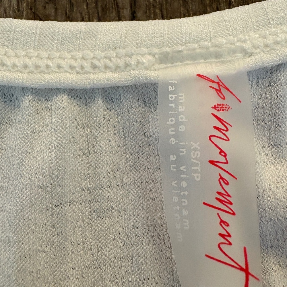 FP Movement x Revolve Women's Tempo Ribbed Baby Tee White XS - Picture 9 of 12
